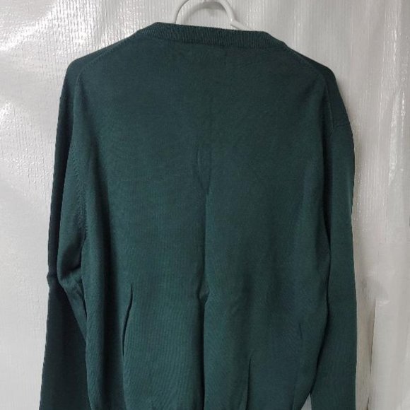 Mens John‎ Bartlett - Concensus V-Neck Sweater - Large  - Green - Picture 2 of 5